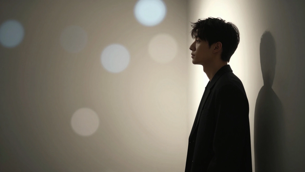 Portrait with a shallow depth of field creating a blurred background bokeh effect.