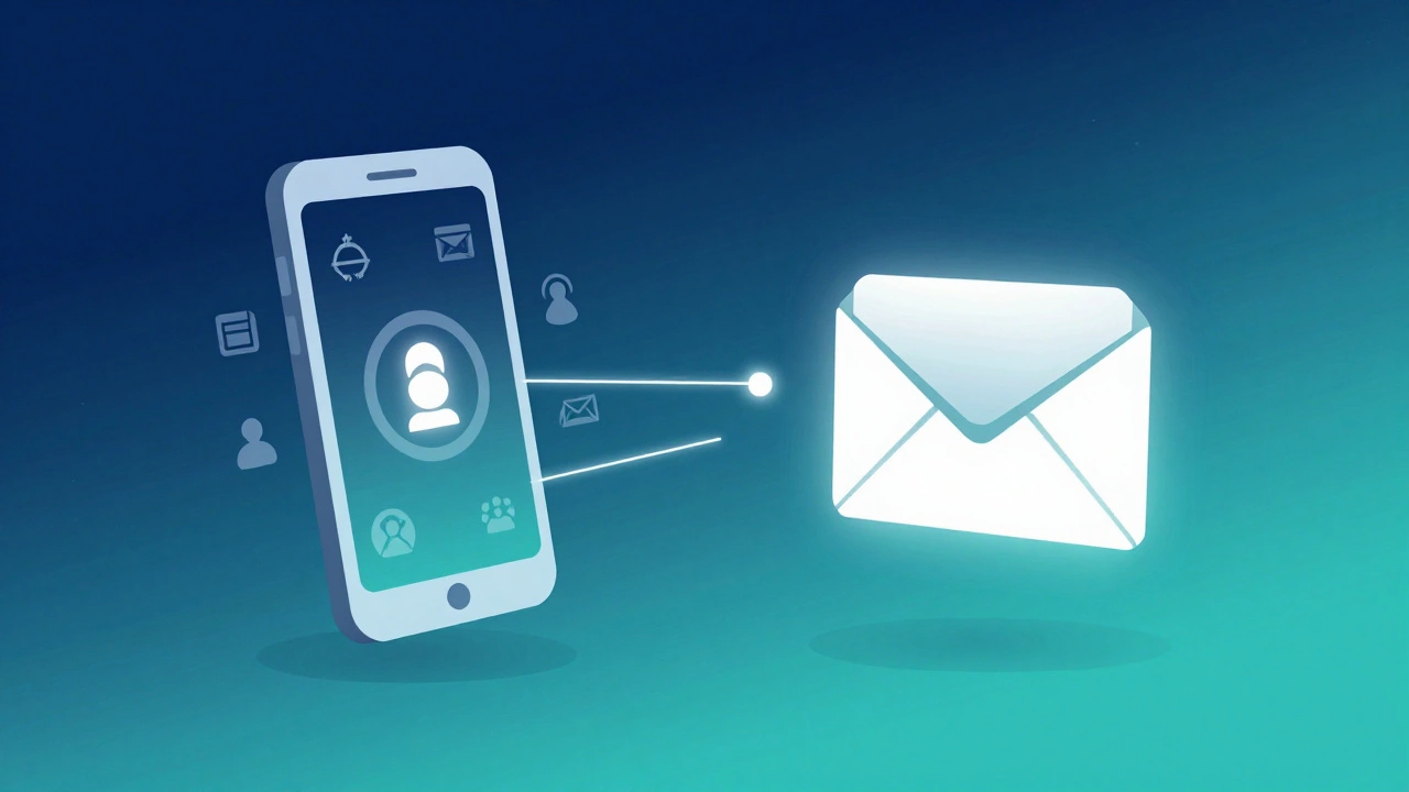 Conceptual graphic showing direct email connection vs fading social media algorithms