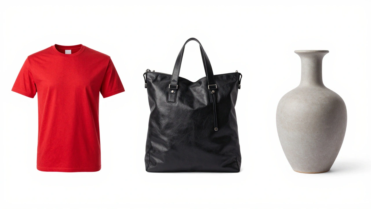 Three different products displayed uniformly on a white background