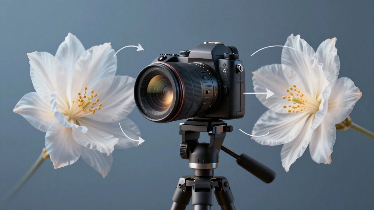 Conceptual art showing camera layers for focus stacking