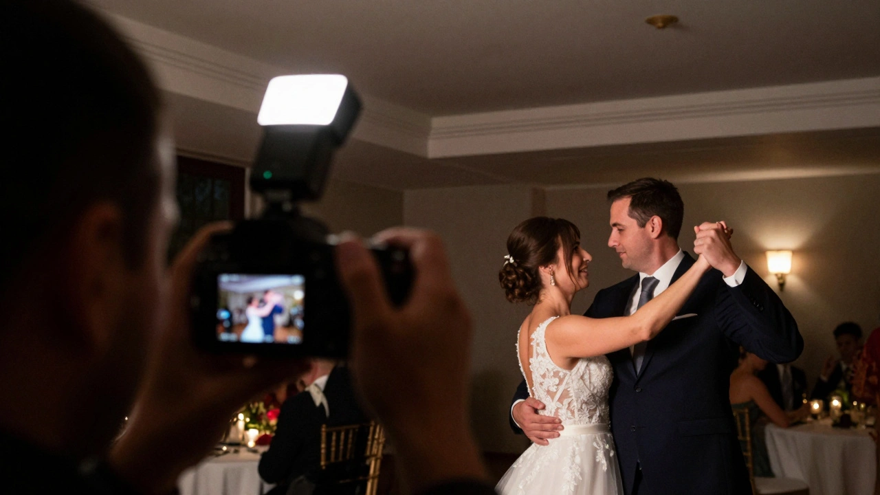 Photographer capturing dancers using bounce flash