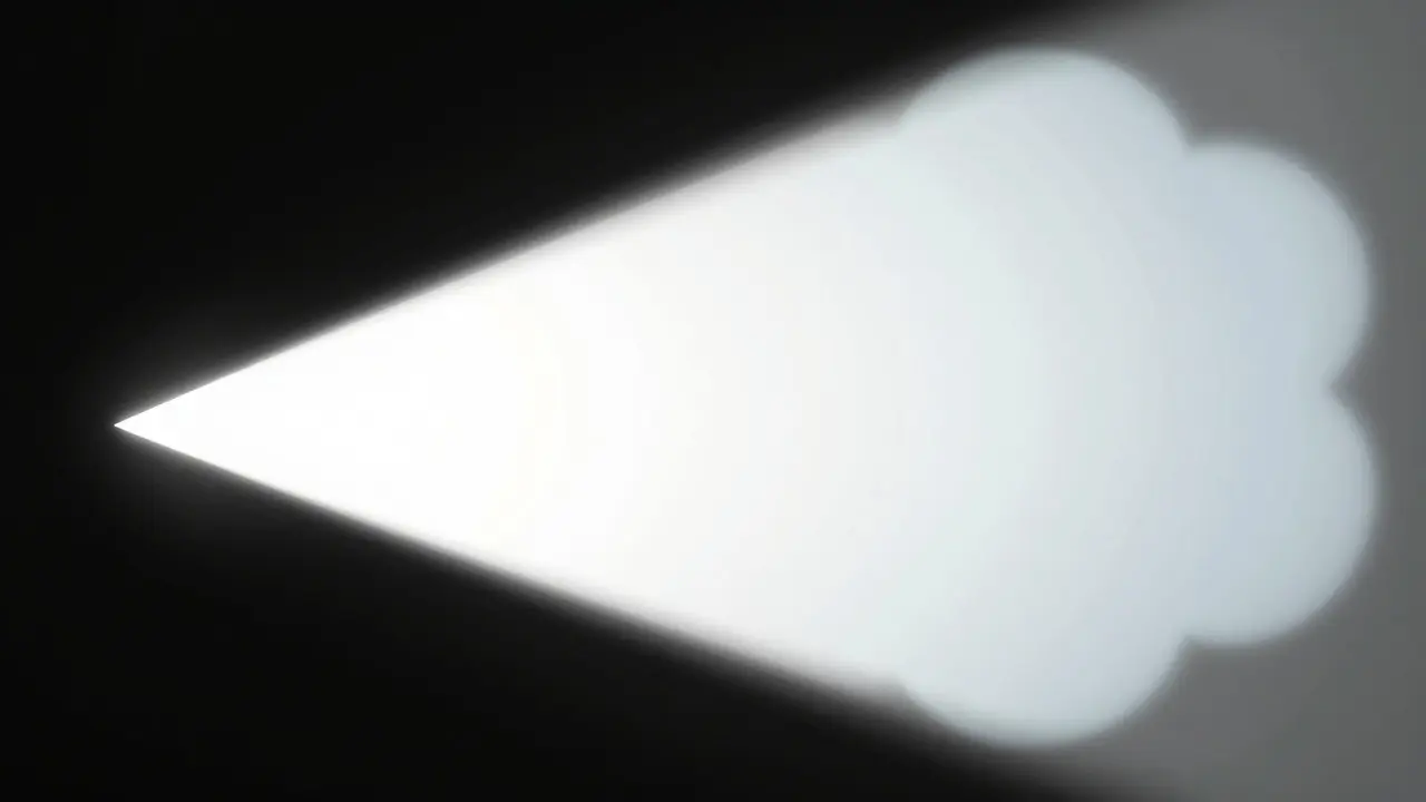 Abstract illustration contrasting sharp, hard light beams on the left with soft, diffused light on the right.