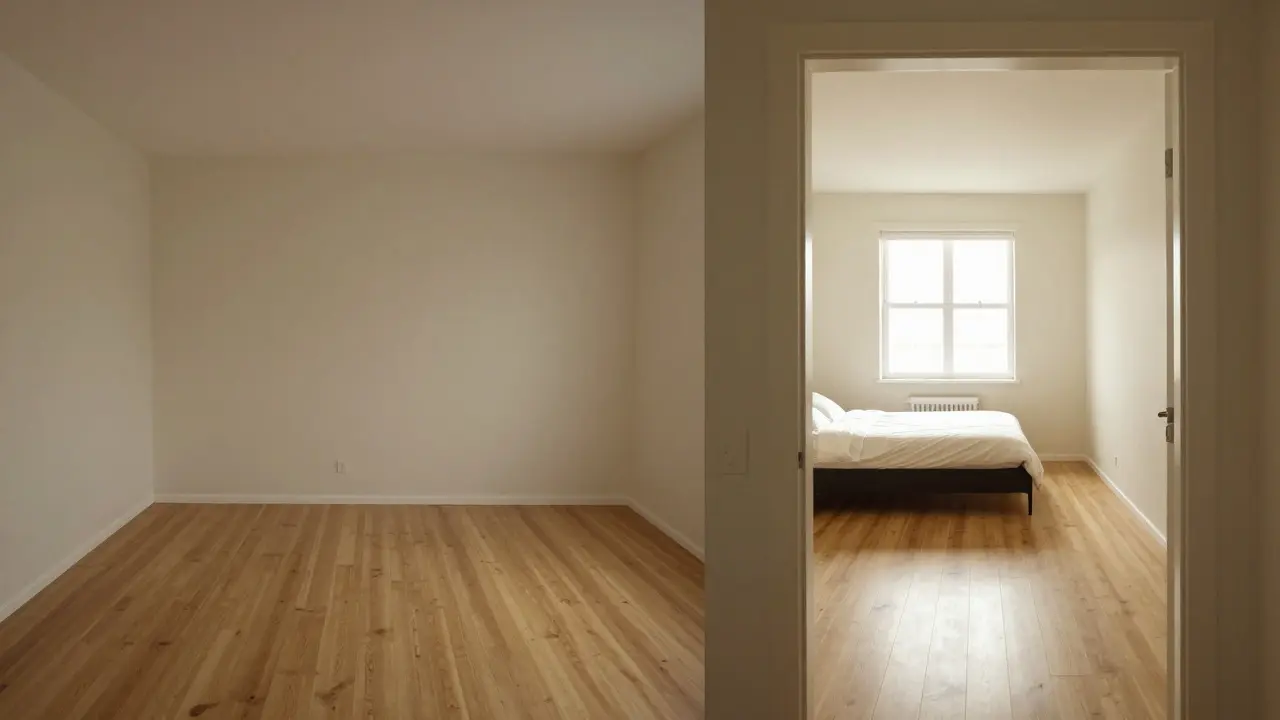 Comparison of flat versus entry-view real estate photography techniques