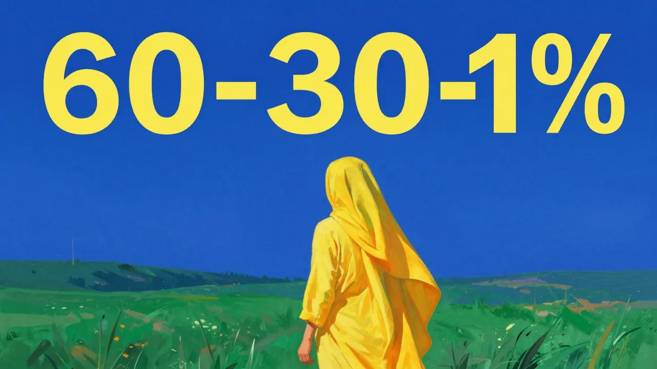 Figure in yellow against blue background showing color contrast