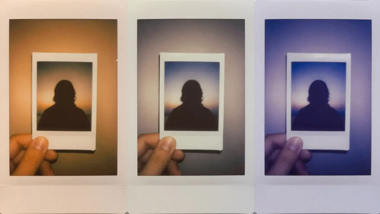 Illustration showing color temperature shifts from warm to cool on photos