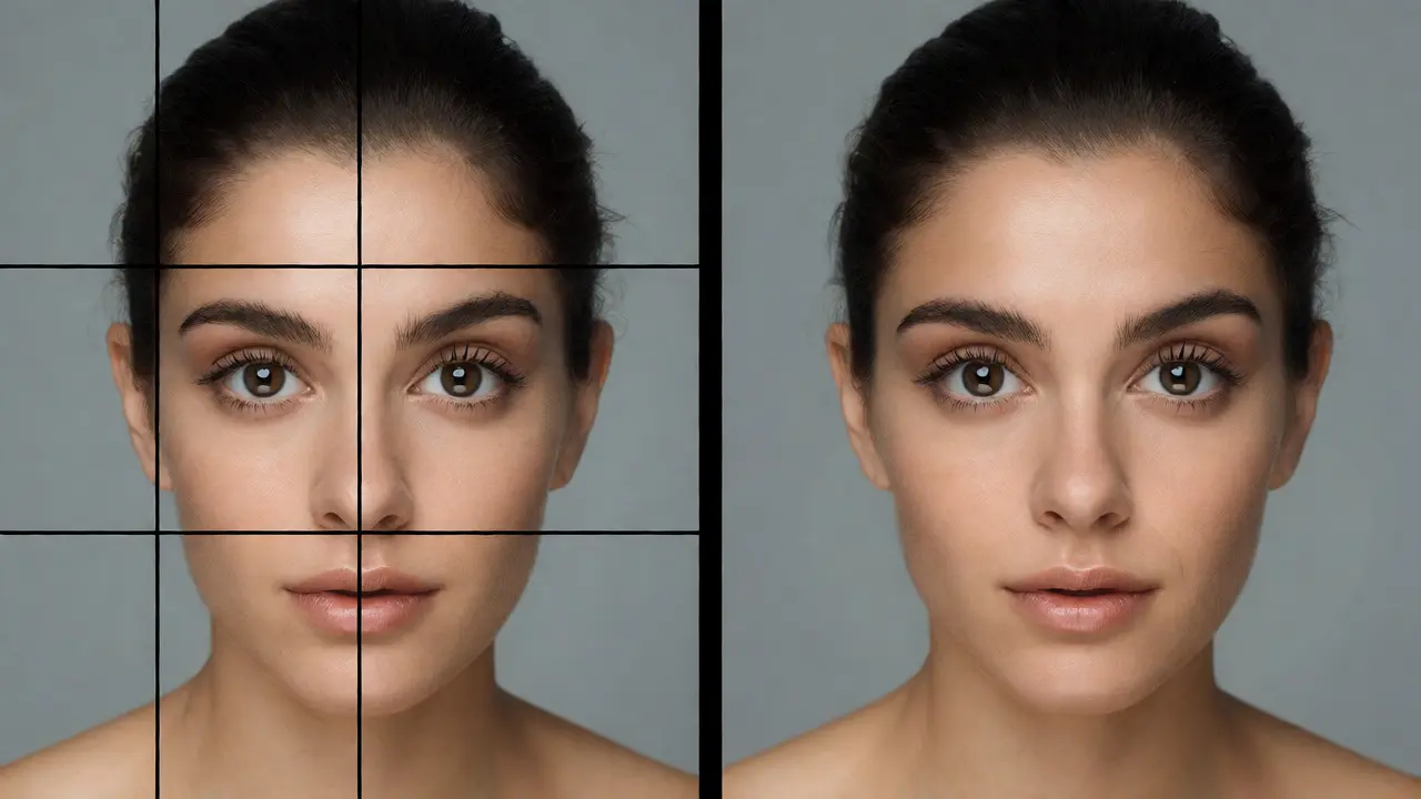 Comparison of portrait eye placement using Rule of Thirds vs Phi Grid