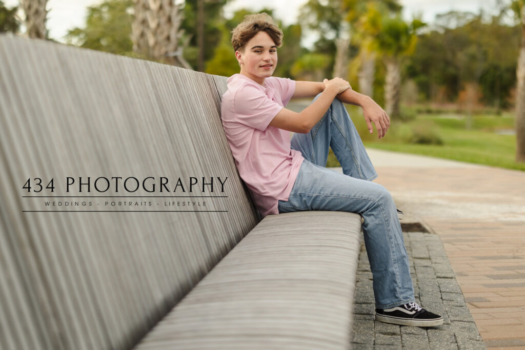 senior portrait of a student at solary park